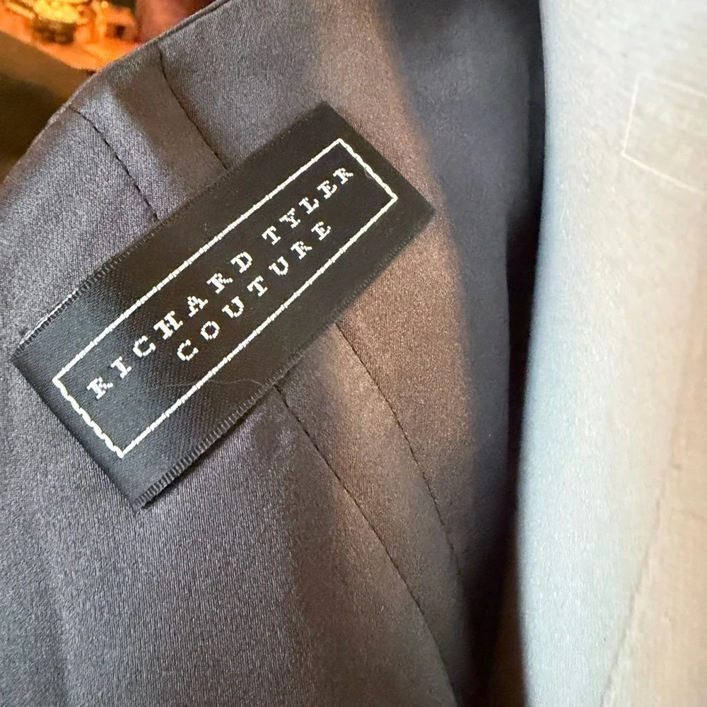 Richard Tyler Strapless Black Couture Gown - Picture 3 of 17